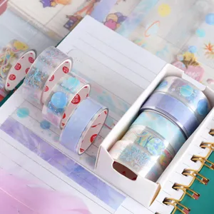 Set di nastro Washi PET cielo stellato da sogno per collage e decorazione diario fai da te.