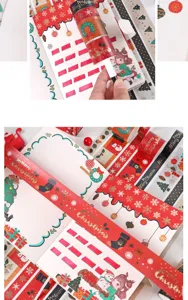 Christmas gold foil washi tape set decorative masking tape for DIY scrapbooking journaling