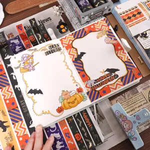 Kit de ruban adhésif washi doré Halloween ruban de masquage décoratif pour carnet de scrapbooking