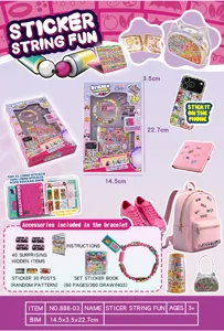 Set di giocattoli con braccialetto adesivo creativo per bambini con rotoli di adesivi