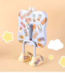 Cute bread shaped makeup mirror with creative shoe stand and lovely capybara stickers decor