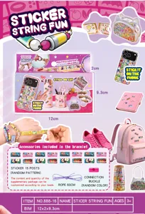 Set giocattolo braccialetto adesivo fai da te per bambini con rotoli carini, creativo.