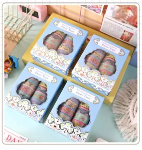 Set di nastro washi dorato in stile classico cinese per diario e decorazioni fai da te.