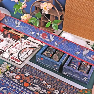 Guofeng washi tape set Chinese style decorative adhesive stickers hot stamping craft DIY journal.