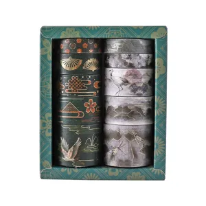 Chinese style washi tape set 10 rolls gold foil journal stickers DIY decorative craft supplies