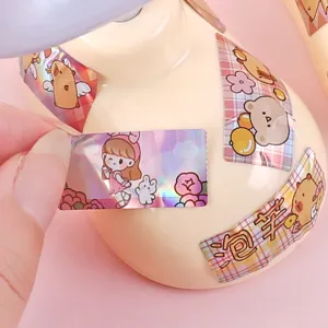 Kids DIY holographic cute cartoon stickers creative handmade toy sticker decorative decals