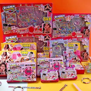 Bambini DIY Adesivo Braccialetto Giocattolo Set Creativo Perline Di Cartoni Animati Rotolo Di Adesivi Kit Artigianale Regalo