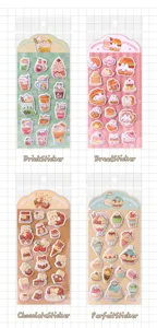 Cute 3D puffy foam stickers for journaling, DIY crafts, and kids gifts with sweet designs.