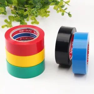 Colorful electrical insulation tape rolls, strong adhesive PVC tape for wiring and repairs.