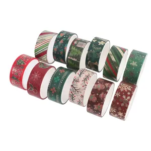Ensemble de Rubans Washi de Noël Dorés Rubans Adhésifs Décoratifs pour Bricolage et Loisirs