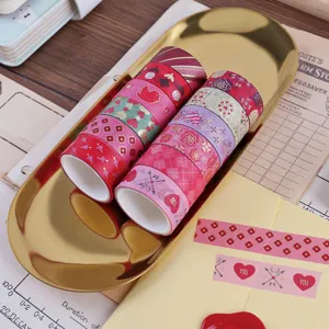 Valentine gold foil washi tape set decorative masking tape for journaling DIY crafts