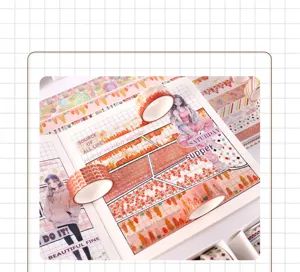 Washi tape set gold foil decorative stickers for journaling craft scrapbooking supplies