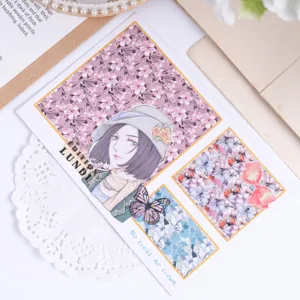 Floral washi tape DIY scrapbooking sticker set aesthetic decorative masking tape for crafts journal.