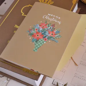Christmas greeting card 3d hollow paper carving holiday gift blessed card festive supplies