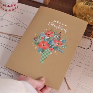 Christmas greeting card 3D pop up Christmas tree design holiday gift greeting card for friends