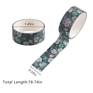 Floral washi tape decorative masking tape craft adhesive tape for DIY scrapbooking projects