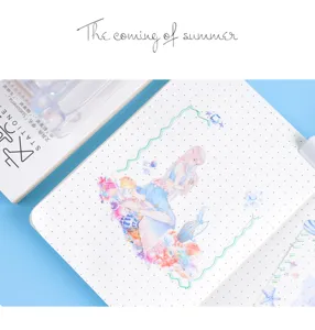 PET transparentes Washi Tape Set Ozean Lied Thema dekorative Tagebuch Collage Briefpapier