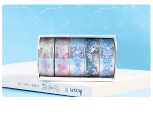 Ozean Lied PET transparente Waschiband Set für kreatives Handbuch Collage und Alltag