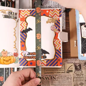 Lot de ruban adhésif washi doré Halloween ruban décoratif pour journal intime DIY
