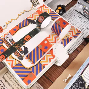 Ruban adhésif Washi dorure Halloween ensemble décoratif pour journal intime DIY