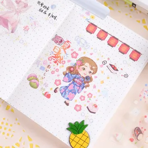 Set di nastro Washi trasparente PET per journaling, adesivi a tema festa di dolci per fai da te.