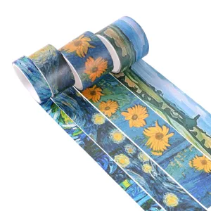 Set di nastro Washi Van Gogh adesivi decorativi per diario cancelleria artistica fai da te
