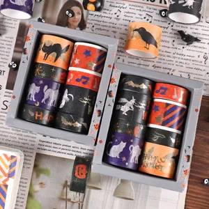 Halloween Washi ruban adhésif décoratif feuille d'or masquage pour carnet bricolage loisirs