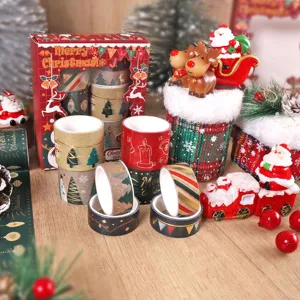 Christmas washi tape set bronzing decorative journal masking tape diy holiday gift box set