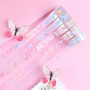 PET Transparent Washi Tape Set Butterfly Poetry Theme Decorative Masking Tape For Journaling Scrapbooking DIY Craft
