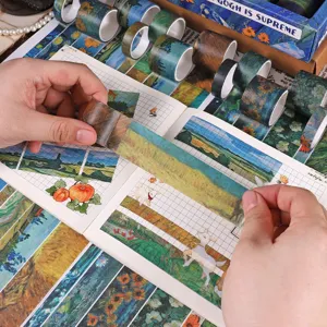 Van Gogh Sunflower Washi Tape Set Decorative Masking Tape For DIY Scrapbooking Journaling Planner Craft Supplies