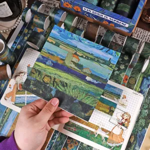 Van Gogh sunflower washi tape set 16 rolls decorative adhesive masking tape for journal DIY crafts