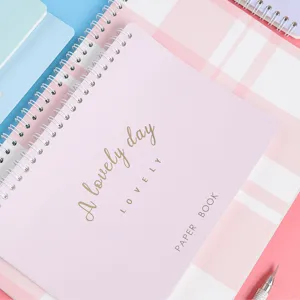Pink spiral notebook A5 aesthetic journal cute diary for daily planning and creative writing notes