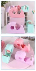 Set di dispenser per nastro adesivo invisibile macaron simpatia cancelleria da ufficio.
