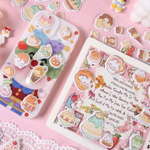 Cute 3D puffy foam stickers for journaling, phone case decoration, and DIY crafts.