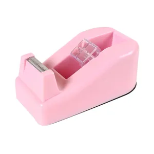 Pink desktop tape dispenser cute macaron office stationery tape cutter for school desk