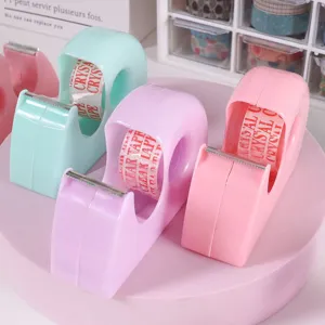 Set dispenser per nastro adesivo macaron con nastro trasparente per la cancelleria