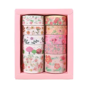 Spring floral washi tape set 10 rolls decorative masking stickers for DIY journals crafts gifts