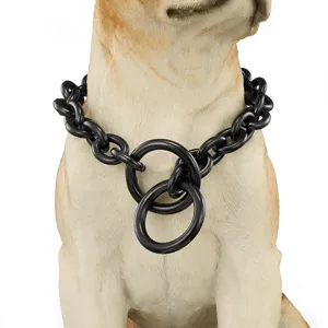 Langlebiges 15mm Edelstahl Haustier Hundekette Halsband, schweres Metall O-Kette und P-Kette.