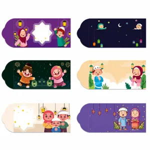 Eid Mubarak geld enveloppen set Ramadan feest rode pakketjes islamitisch cadeautje 6st