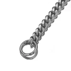 Collare per Cane Catena Cubana in Acciaio Inox Metallo Pesante Animale P Catena Addestramento