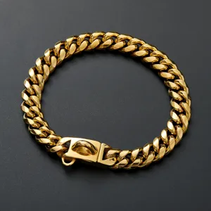 Edelstahl Kubanische Gliederkette Hunde Halsband Schwere Metall Haustier Training Halsband Gold Und Silber Kubanische Kette Für Hunde