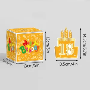 Caja de dinero sorpresa para fiesta de cumpleaños caja de regalo de papel decorativa
