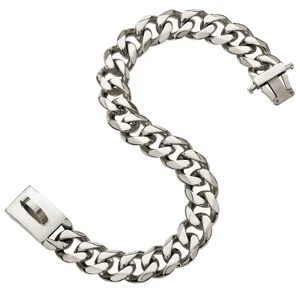 Collare per Cani in Acciaio Inossidabile 15mm Catena Pesante Stile Cubano Molto Forte