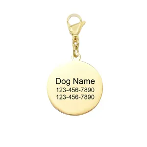 Custom Stainless Steel Pet Dog Tag Personalized Engraved Puppy ID Name Tag Pendant