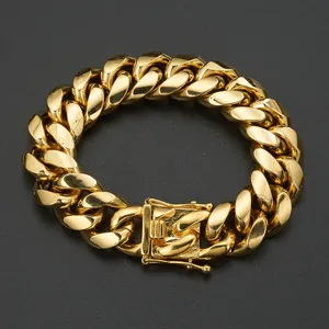 Andriko chryso brachioli apo anoikto chalypa cuban link chain stylo punk moda