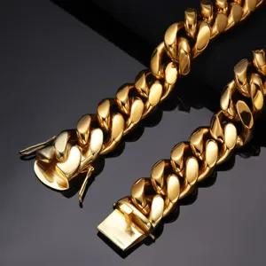 Andras chryso cuban katenas vary anoxeoto atsali hip hop kosmimata stilo 22mm gia antres