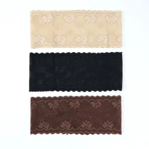 Elastic lace headband set with bow floral design, soft stretch hair accessories for daily wear.