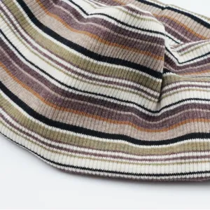 Retro gestreiftes breites Strickstirnband für Damen, vintage Farbblock Haaraccessoire Herbst.