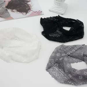 Nuovo fascia per capelli elastica larga in pizzo europeo e americano set di accessori