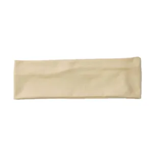 Minimalist solid color elastic headband for women, sweat-absorbing yoga hair accessory.